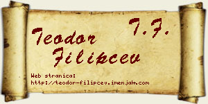 Teodor Filipčev vizit kartica